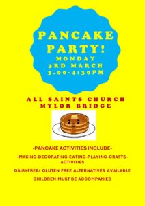 Pancake Party – Monday 3rd March