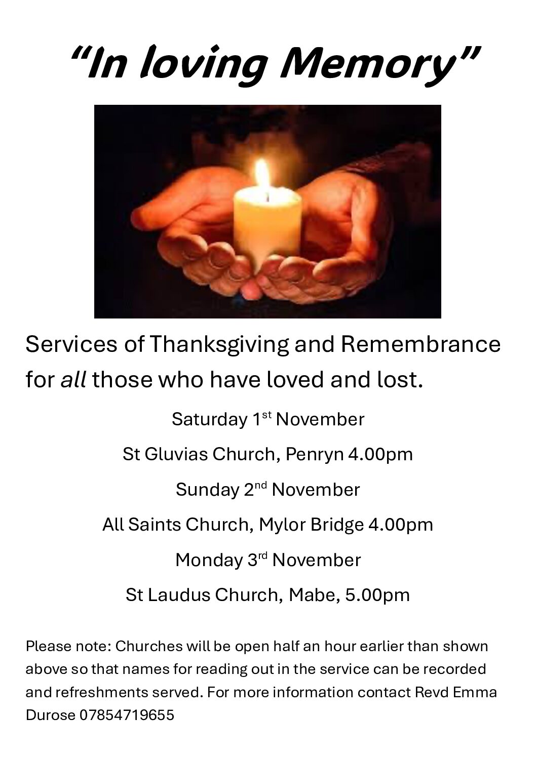 “In loving Memory”